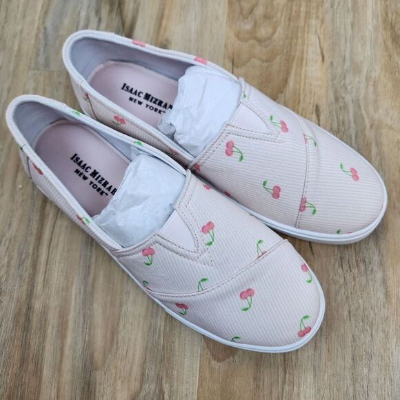 🔸️NWT Isaac Mizrahi Striped Cherry Print Slip On Sneakers Size 8.5 - Picture 3 of 13